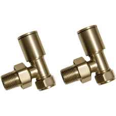 Brushed Brass Radiator Valves